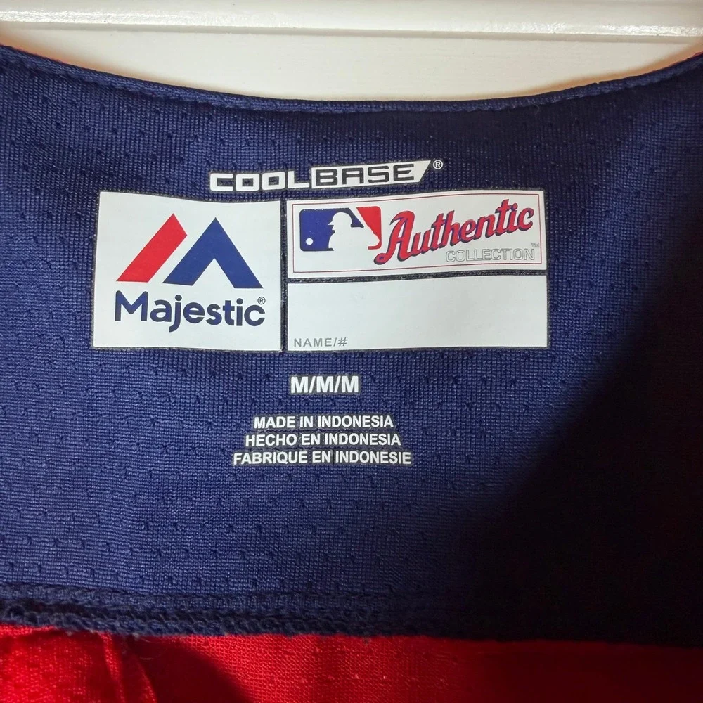 Majestic St. Louis Cardinals MLB Authentic Cool Base Red 1/4 Zip Jersey Mens M - Picture 3 of 6